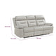Conia Power Double Reclining Sofa | Light Silver Leather | USB | 87’’ BM338581