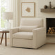 Ompa Swivel Armchair with Lumbar Pillow | Cream Beige Boucle