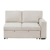 Ompa Modular Armless Sofa with Storage | Cream Beige Boucle | 52’’ BM338583