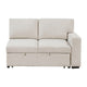 Ompa Modular Armless Sofa with Storage | Cream Beige Boucle | 52’’ BM338583
