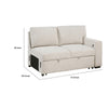 Ompa Modular Armless Sofa with Storage | Cream Beige Boucle | 52’’ BM338583