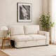 Ompa Modular Armless Sofa with Storage | Cream Beige Boucle | 52"