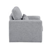 Ompa Swivel Armchair with Lumbar Pillow | Cloud Gray Boucle BM338584