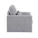 Ompa Swivel Armchair with Lumbar Pillow | Cloud Gray Boucle BM338584