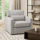 Ompa Swivel Armchair with Lumbar Pillow | Cloud Gray Boucle BM338584