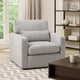 Ompa Swivel Armchair with Lumbar Pillow | Cloud Gray Boucle