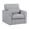 Ompa Swivel Armchair with Lumbar Pillow | Cloud Gray Boucle BM338584