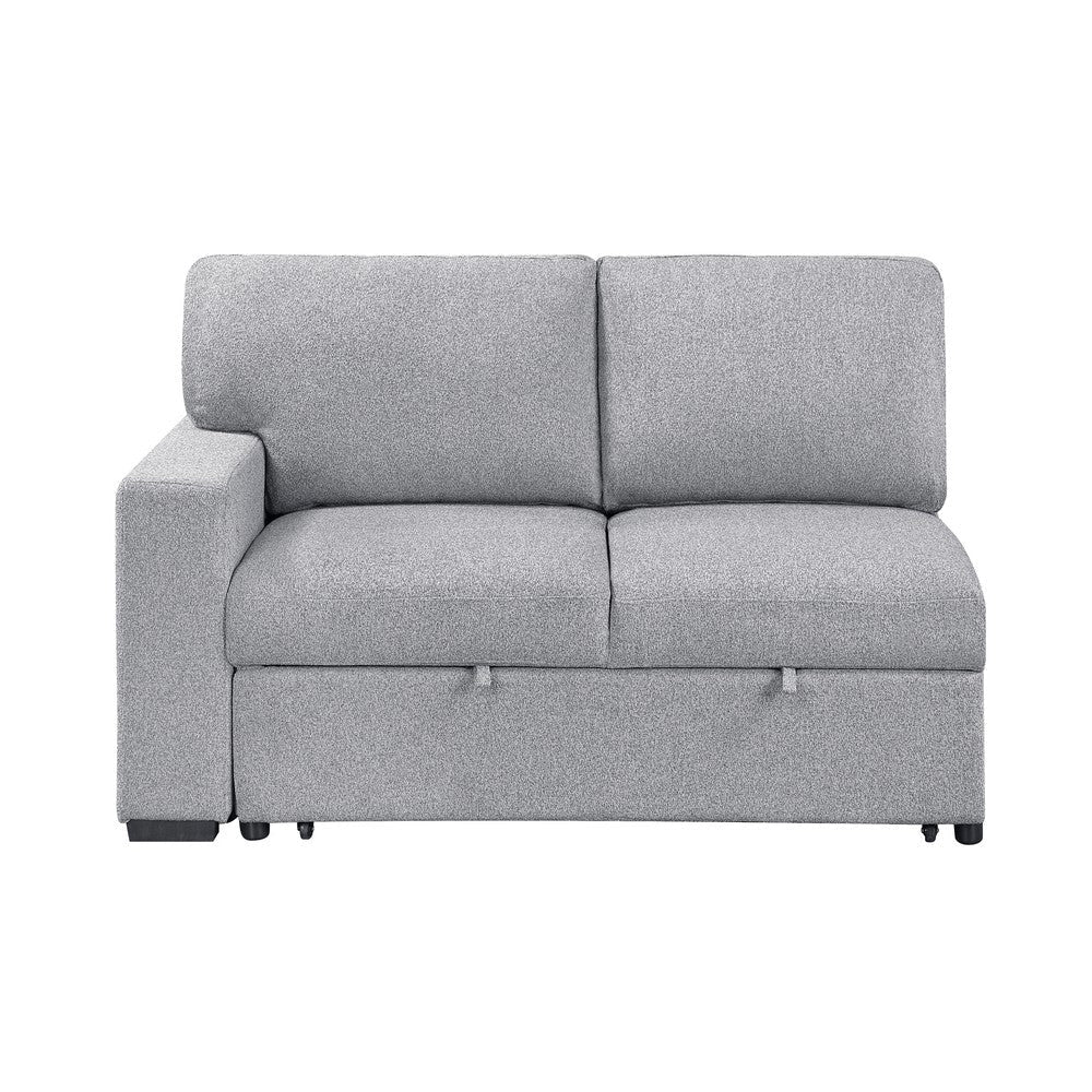Ompa Modular Armless Sofa with Storage | Cloud Gray Boucle | 52’’ BM338585