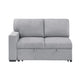 Ompa Modular Armless Sofa with Storage | Cloud Gray Boucle | 52’’ BM338585