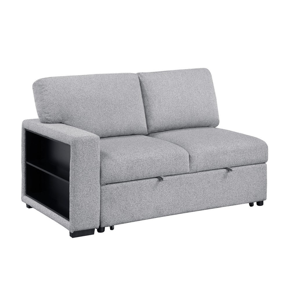 Ompa Modular Armless Sofa with Storage | Cloud Gray Boucle | 52’’ BM338585