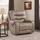 Erron Manual Reclining Chair | Gray Brown Microfiber | Foam Cushions