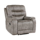 Erron Manual Reclining Chair | Gray Brown Microfiber | Foam Cushions BM338586