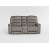 Erron Manual Double Recliner Loveseat with Console | Gray Brown 77’’ BM338587