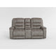 Erron Manual Double Recliner Loveseat with Console | Gray Brown 77’’ BM338587