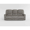 Erron Manual Double Recliner Sofa | Gray Brown Microfiber | 87’’ BM338588