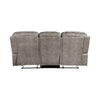 Erron Manual Double Recliner Sofa | Gray Brown Microfiber | 87’’ BM338588