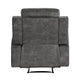 Tesy Manual Reclining Chair | Dark Gray Brown Microfiber Foam Cushions BM338589