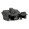 Tesy Manual Recliner Loveseat | Console | Dark Gray Microfiber 71’’ BM338590