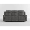 Tesy Manual Double Reclining Sofa | Dark Gray Brown Microfiber | 80’’ BM338591