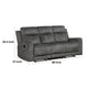 Tesy Manual Double Reclining Sofa | Dark Gray Brown Microfiber | 80’’ BM338591