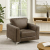 Casie Accent Armchair | Brownish Gray Microfiber Foam | Chrome Legs BM338592