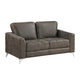 Casie Loveseat | Brownish Gray Microfiber Foam | Chrome Legs 61’’ BM338593