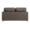 Casie Loveseat | Brownish Gray Microfiber Foam | Chrome Legs 61’’ BM338593