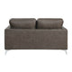Casie Loveseat | Brownish Gray Microfiber Foam | Chrome Legs 61’’ BM338593
