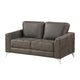 Casie Loveseat | Brownish Gray Microfiber Foam | Chrome Legs 61’’ BM338593