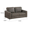 Casie Loveseat | Brownish Gray Microfiber Foam | Chrome Legs 61’’ BM338593