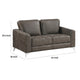 Casie Loveseat | Brownish Gray Microfiber Foam | Chrome Legs 61’’ BM338593