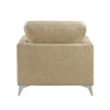 Casie Accent Armchair | Sand Brown Microfiber Foam | Chrome Legs BM338595