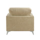 Casie Accent Armchair | Sand Brown Microfiber Foam | Chrome Legs BM338595