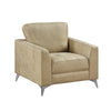 Casie Accent Armchair | Sand Brown Microfiber Foam | Chrome Legs BM338595