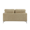 Casie Loveseat | Sand Brown Microfiber Foam | Chrome Legs 61’’ BM338596