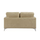 Casie Loveseat | Sand Brown Microfiber Foam | Chrome Legs 61’’ BM338596