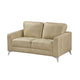 Casie Loveseat | Sand Brown Microfiber Foam | Chrome Legs 61’’ BM338596