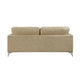 Casie Sofa | Sand Brown Microfiber Foam | Chrome Legs 77’’ BM338597