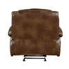 Licot Manual Glider Recliner Chair | Glossy Brown Top Grain Leather BM338598