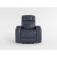Ezia Power Reclining Chair | Power Headrest | Storage | Blue Leather BM338601