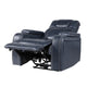 Ezia Power Reclining Chair | Power Headrest | Storage | Blue Leather BM338601