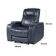 Ezia Power Reclining Chair | Power Headrest | Storage | Blue Leather BM338601