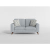 Ricca Loveseat with 2 Pillows | Blue Gray Chenille | Brown Legs | 64’’ BM338605