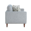 Ricca Loveseat with 2 Pillows | Blue Gray Chenille | Brown Legs | 64’’ BM338605
