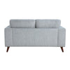 Ricca Loveseat with 2 Pillows | Blue Gray Chenille | Brown Legs | 64’’ BM338605