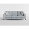 Ricca Sofa with 2 Pillows | Blue Gray Chenille | Brown Legs | 87’’ BM338606