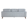 Ricca Sofa with 2 Pillows | Blue Gray Chenille | Brown Legs | 87’’ BM338606