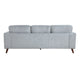 Ricca Sofa with 2 Pillows | Blue Gray Chenille | Brown Legs | 87’’ BM338606