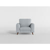 Ricca Armchair | Cloud White Chenille | Foam | Angled Brown Wood Legs BM338607