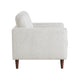 Ricca Armchair | Cloud White Chenille | Foam | Angled Brown Wood Legs BM338607